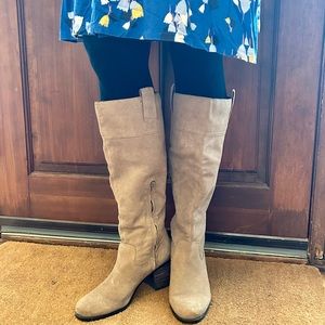 Suede Leather Tall Boots